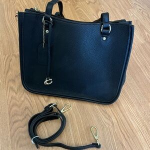 Coach Black Leather Shoulder Bag